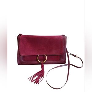 Sanctuary Burgundy Crossbody Bag with Tassel Very Clean
